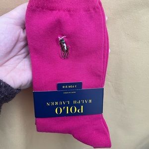COPY - Polo Ralph Lauren women’s socks raspberry NWT